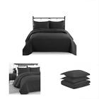 Comin18ju069317 Oversized Quilted Bedspread Coverlet Set Black 687925388644