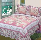 Comin18ju072858 Fancy Linen Collection Bedspread Bed Cover Floral Off 841380123923