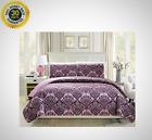 Comin18ju076506 Bdsprdus Bedspread Coverlet Quilted Reversible Floral Purple Lavander 0787639168744