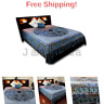 Cominhkr002407 India Arts Blue Celtic Ball Indian Bedspread Queen Size