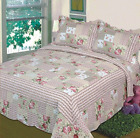 Cominhkr099230 Fancy Linen Collection Bedspread Bed Cover Pink Beige 846918049874