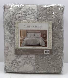 Qs2988kg-2300 Cottage Classics Collection King Quilt 3 Piece Set And Pillow Shams Brigette - New With Tags
