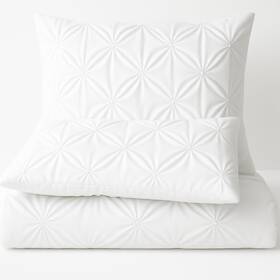 Cs-20x36-pp-zip-wht-600tc Cotton Stich Pinch Pleated King Size Pillow Shams With Hidden Zipper Set