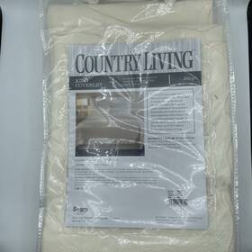 Country Living 603362022724 King Jacquard Coverlet 100% Cotton 104x94 Ivory Brand New