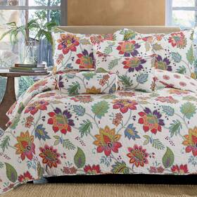 Cozy Line Home Fashions 737107944325 Gypsy Floral Reversible Quilt Bedding Set Bedspread Coverlet Lightweight For