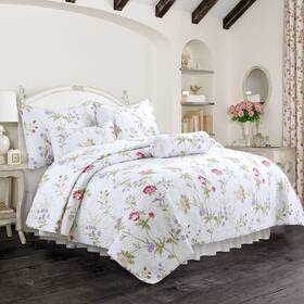 Cozy Line Home Fashions 737107947241 Azalea Floral Chintz Paisley Microfiber Reversible Quilt Bedding Set Coverlet