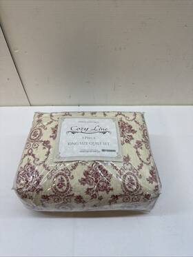 Bb01005065rk Cozy Line Home Fashions Bedding Sets King Claasic Cotton Washable Reversible Casual Floral