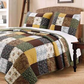 Bb20170602q Cozy Line Home Fashions Queen Size Bedding Quilt Set Modern Farmhouse Country Patchwork Cabin Lodge 3pc
