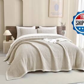 Bedspread118x106100 Cozytide B0fdgg37nz Oversized King Cotton Waffle Weave Lightweight