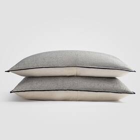 Ch-230ks Crane Home 818767016536 Oasis Coastal Escape King Sham Set Of 2 Cotton-linen Blend Pillow Shams Oek