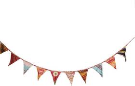 Da8014 Creative Co-op Vintage Kantha Quilt Garland Blue