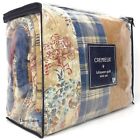 Cremieux Queen Quilt Set New Rustic Patchwork Denim Country Red