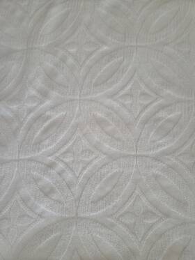 W341 Crown Craft Crowncraft Inch Wedding Ring Fringed White Queen Size Bedspread