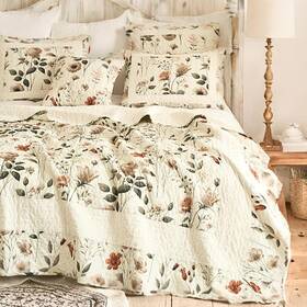 Dada Bedding Collection 744759437105 Dadalogy Enchanted Meadow Quilt Set - Victoria Garden Delicate Floral Symphony I