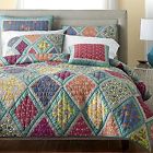 Dada Bedding King Collection Reversible Real Patchwork Cotton Fairy Forest Glade 3 Pc 819342010925