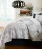 Daniel Cremieux Atlas Vintage World Map Blue Cream King Quilt