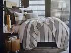 Daniel Cremieux Payton Black Cream Striped Full Queen Coverlet Sham