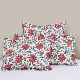 C002 Dauaoto Standard Size Pillowcases Cotton Holiday Printed Shams Pillow Cover 2