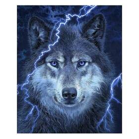 Y5110 Dawhud Direct Lightning Wolf Fleece Blanket For 50 Inch X 60