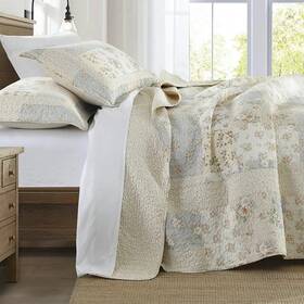 X120 Dduoxin 658358526699 Oversized King Quilt 120 Inch - 100% Cotton Reversible Floral Quilted Beds