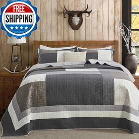 B0fm6qmmg5 Dduoxin 100 Cotton King Bedspread 120 W X120 L - Lightweight Oversized Quilt 2