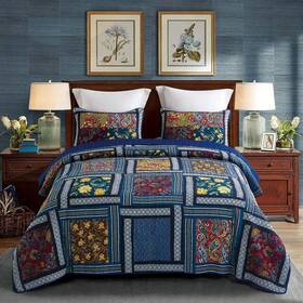 Decmay 738426959908 Quilts Queen Size Sets - 100% Cotton Bedspreads Handmade Real Patchwor