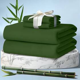 Olive4pcsqueen Decolure 100% Viscose Derived From Bamboo Sheets Queen Size 4pcs - Ultra Soft