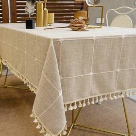 Ta-24 Deep Dream Tablecloths Embroidered Waterproof Table Cloth Cotton Linen Wrink