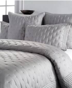 Donna Karan 800298714517 Essential Silk Quilt King Platinum