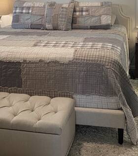 60101719 Donna Sharp Smokey Cobblestone Quilt Shams And Throw Pillow