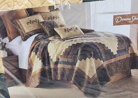 66004 Donna Sharp New Cabin Raising Pine Cone Cotton Quilted Bedding