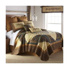 Donna Sharp 754069004478 Twin Bedding Set - 2 Piece Cabin Raising Pine Cone Lodge Quilt