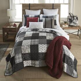 Donna Sharp 754069200672 King Bedding Set - 3 Piece London Contemporary Quilt With K