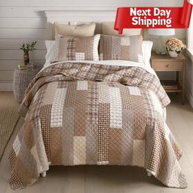 Donna Sharp 754069606092 Twin Bedding Set - 2 Piece Highland Plaid Quilt With