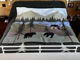 83404 Donna Sharp King Sized Signed Bear Lake Cotton Quilt Bedding Collection