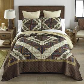 89506 Donna Sharp Whitley Patchwork Rustic Country Cottage Twin 2 Pc Quilt Set