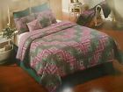 Donna Sharp New King Size Cotton Quilt Log Cabin Pattern 754069502271