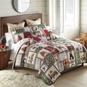 Y20519 Donna Sharp Winter Cottage Quilted Bedding Set From Your Lifestyle