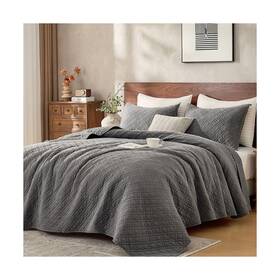 Qsswds001 Down Home King Quilt Set With Shams Lightweight Quilted Bedspread Coverlet Thin Comfort