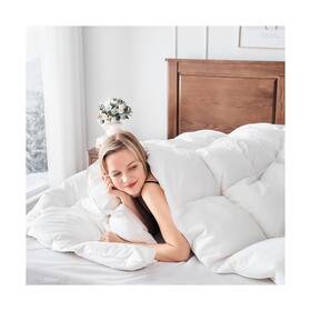 Da016ck Downaero Feather Down Comforter 100% Cotton High Fill Power Medium Warmt