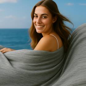 Qqcba01gq Downcool Cooling Blanket Queen Size Grey Summer For Hot