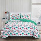 Dpvddgscxm General Twin Flamingos Reversible Quilt Bedding Coverlet Sham Bedroom
