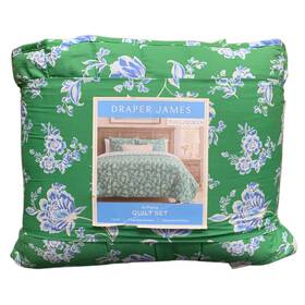 735732592522-p Draper James Cl 4-piece Reversible Cotton/polyester Quilt Set Full/queen Eden