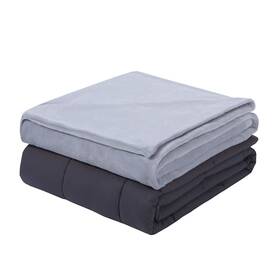 Drm62415greya7 Dream Lab Weighted Blanket With Removable Cover 15lb 48 Inch X72 Grey