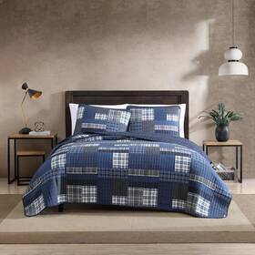200401 Eddie Bauer - Queen Quilt Set Reversible Cotton Bedding With Matching Shams