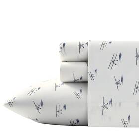 213021 Eddie Bauer - Full Sheets Cotton Percale Bedding Set Crisp And Cool Stylish