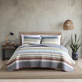 221109 Eddie Bauer Salmon Ladder Quilt Set Cotton King