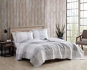 Eddie Bauer 883893722606 - Twin Quilt Set Cotton Reversible Bedding With Matching Sham Med