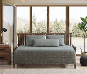 Eddie Bauer 883893731509 Daybed Set Reversible Cotton Bedding With Matching Shams And Decorative Pill