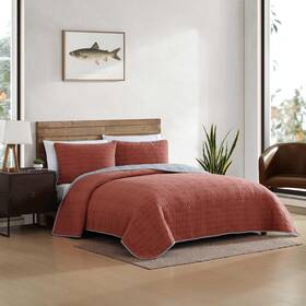 Eddie Bauer 883893861169 Queen Quilt Set Soft Reversible Bedding With Matching Shams Fishing Inspi